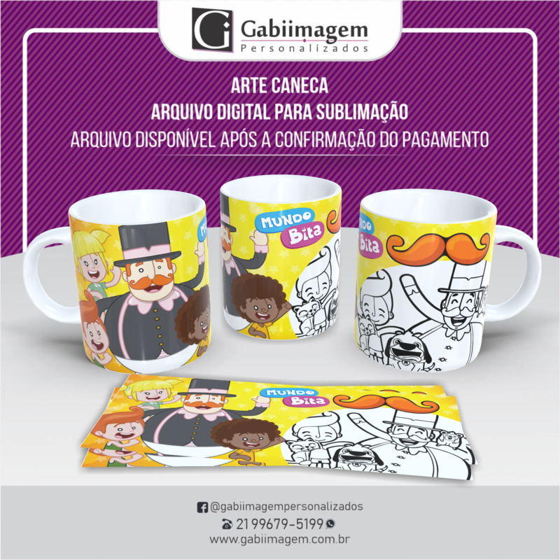 Caneca Personalizada Barbie Para Colorir