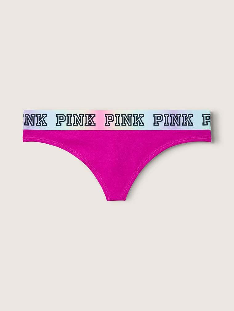 Calcinha PINK Logo Thong Panty Future Pink Victoria's Secret